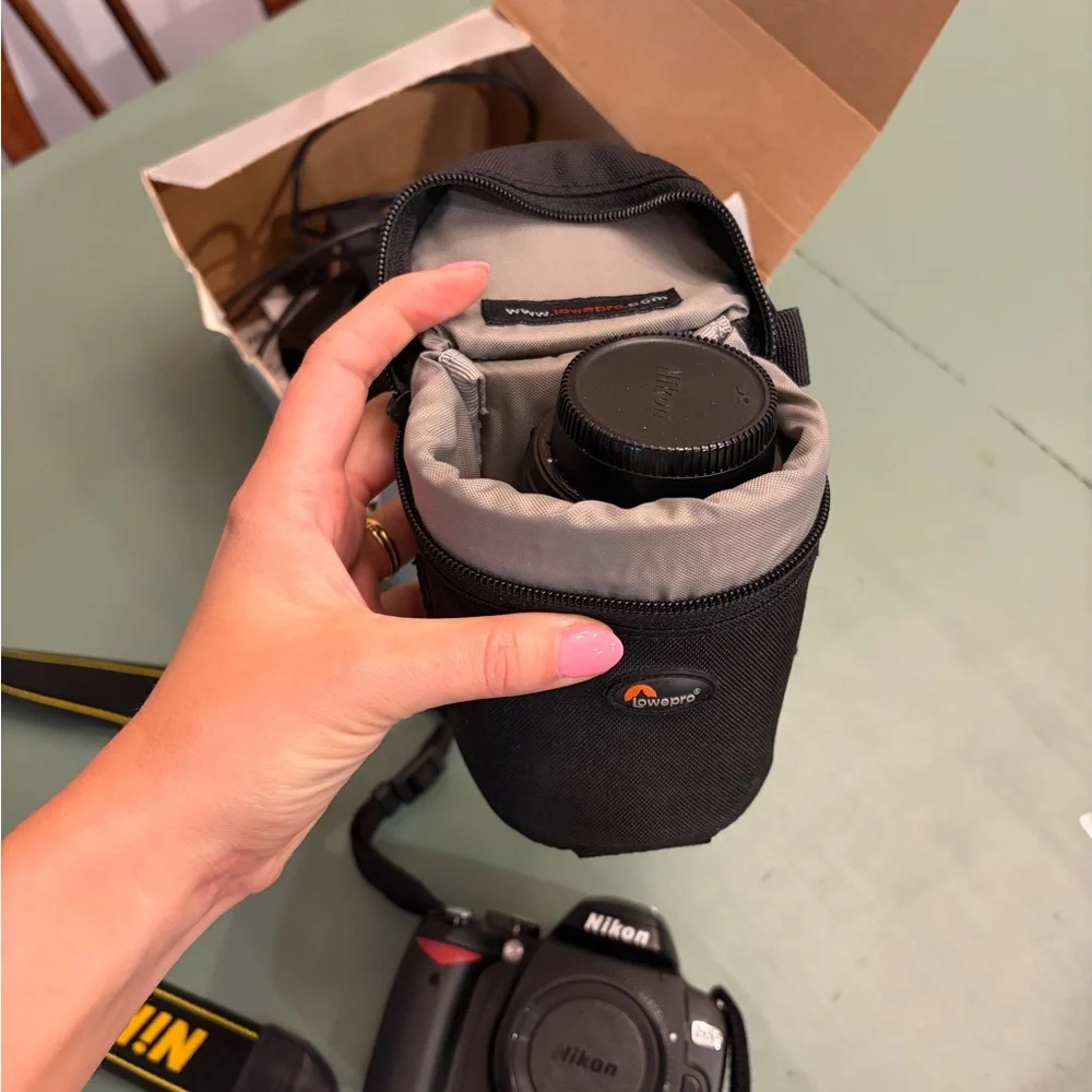 Nikon DSLR Camera Body in Black with Red Accent